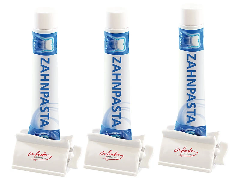 Infactory Tubenausquetscher:Praktische Tubenquetscher Im 3er-Spar-Pack 1 Infactory Tubenausquetscher:Praktische Tubenquetscher Im 3er-Spar-Pack