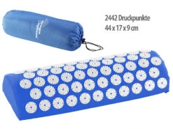 Newgen Medicals Wellness Massage Rolle:2er-Set Entspannungs-Nackenkissen, 2442 Druckpunkte, 44 X 17 X 9 Cm