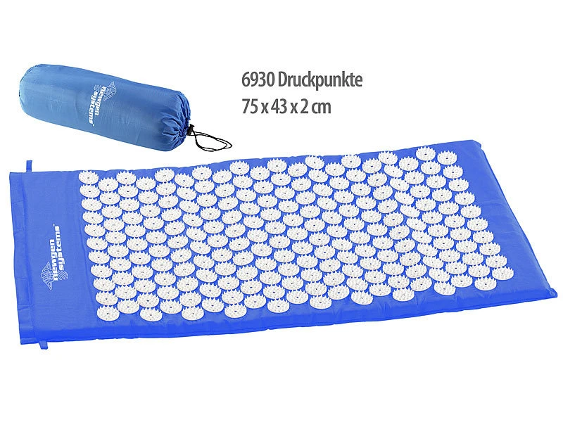 Newgen Medicals Wellness Massagematte:2er-Set Entspannungsmatten Mit 6930 Druckpunkten, 75 X 43 X 2 Cm 6 Newgen Medicals Wellness Massagematte:2er-Set Entspannungsmatten Mit 6930 Druckpunkten, 75 X 43 X 2 Cm – Bild 6