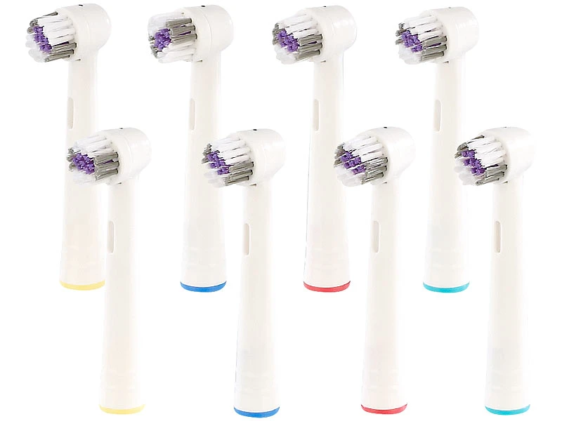 Newgen Medicals Zahnbürstenaufsatz:8x Ersatzbürsten Passend Für Viele Oral-B®**-Elektrozahnbürsten*** 1 Newgen Medicals Zahnbürstenaufsatz:8x Ersatzbürsten Passend Für Viele Oral-B®**-Elektrozahnbürsten***