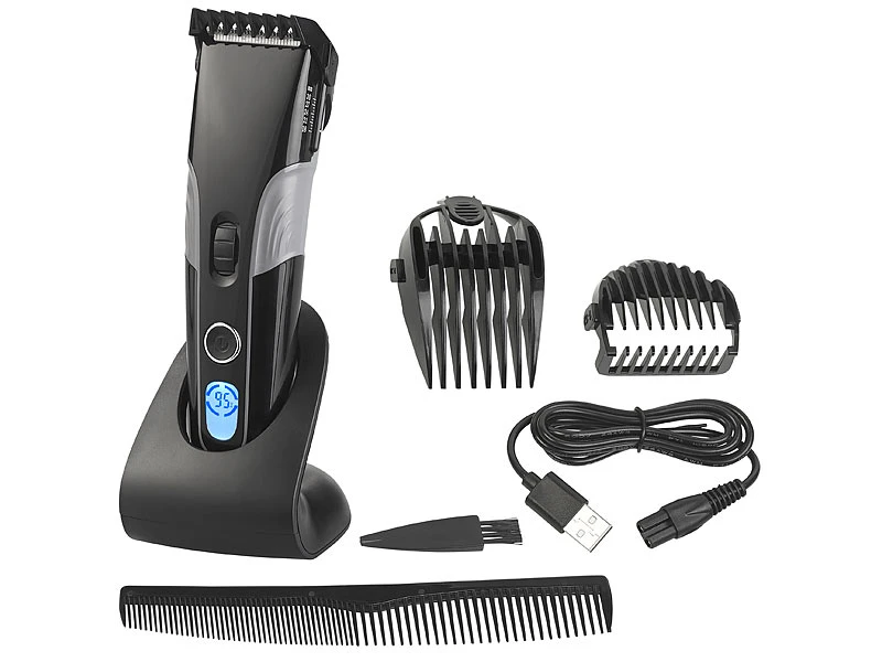 Sichler Haarschneidemaschine:USB Akku-Haar- & Bartschneider Mit LCD-Display, 1 Bis 30mm, 60-Min. 1 Sichler Haarschneidemaschine:USB Akku-Haar- & Bartschneider Mit LCD-Display, 1 Bis 30mm, 60-Min.