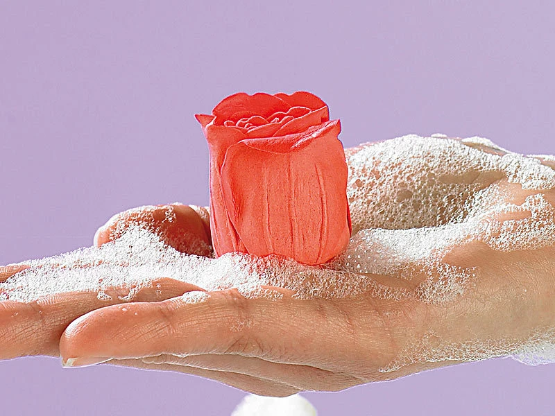 PEARL Baderosen:6 Rote Rosen-Duftseifen In Geschenk-Box 2 PEARL Baderosen:6 Rote Rosen-Duftseifen In Geschenk-Box – Bild 2