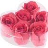 PEARL Baderosen:6 Rote Rosen-Duftseifen In Geschenk-Box