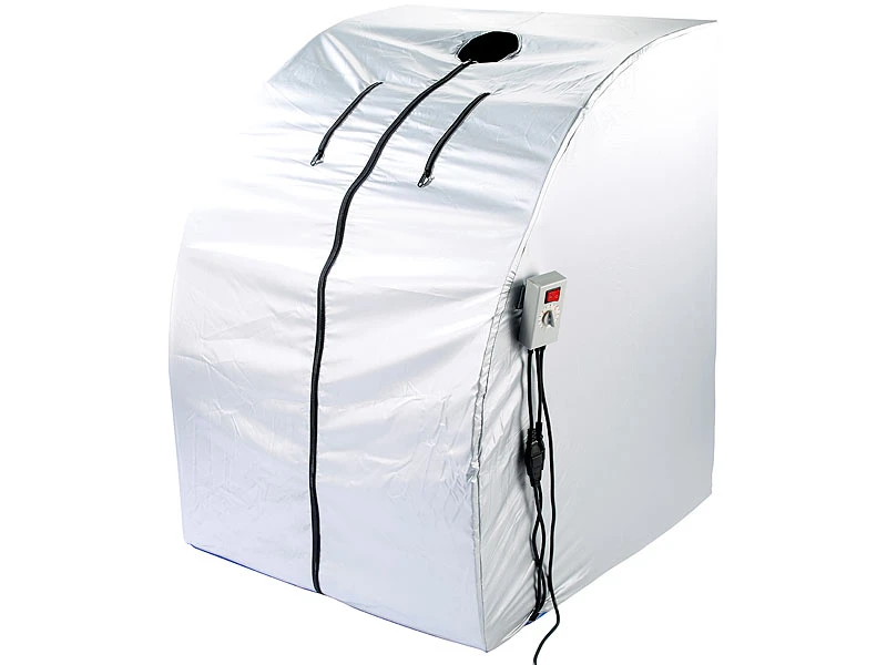Newgen Medicals Mini Infrarotkabine:Portable Infrarot-Sauna V2 Mit 2 Keramik-Heizern, Klapp-Sitz, 1.600 W 1 Newgen Medicals Mini Infrarotkabine:Portable Infrarot-Sauna V2 Mit 2 Keramik-Heizern, Klapp-Sitz, 1.600 W