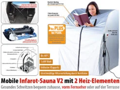 Newgen Medicals Mini Infrarotkabine:Portable Infrarot-Sauna V2 Mit 2 Keramik-Heizern, Klapp-Sitz, 1.600 W 8 Newgen Medicals Mini Infrarotkabine:Portable Infrarot-Sauna V2 Mit 2 Keramik-Heizern, Klapp-Sitz, 1.600 W -Newgen medicals Shop nc3839 6 1