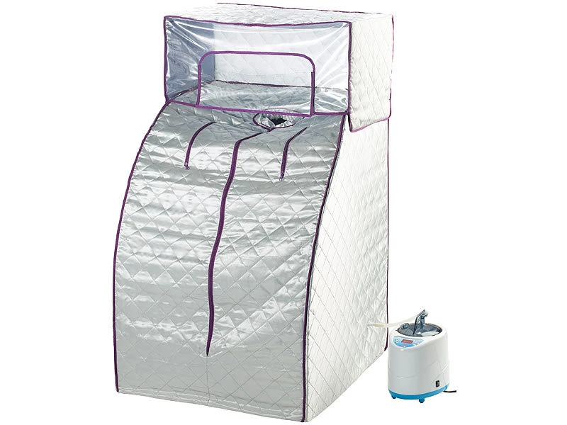 Newgen Medicals Sauna:Heim-Dampfsauna, Stabiles Nylon, Kopfabdeckung, 1000 W 1 Newgen Medicals Sauna:Heim-Dampfsauna, Stabiles Nylon, Kopfabdeckung, 1000 W