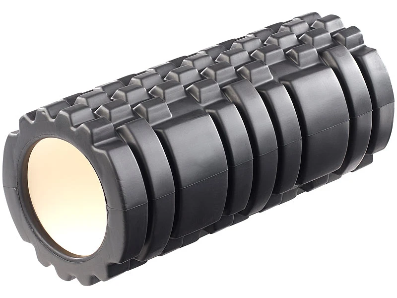 PEARL Sports Fitnessrolle:Fitness-, Pilates- & Yoga-Massage-Rolle Mit Riffeln & Noppen, Ø 14cm 3 PEARL Sports Fitnessrolle:Fitness-, Pilates- & Yoga-Massage-Rolle Mit Riffeln & Noppen, Ø 14cm – Bild 3