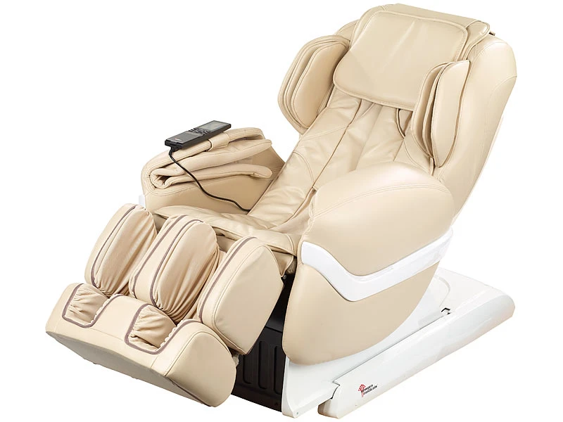 Newgen Medicals Kunstleder-Massagesessel:Luxus-Ganzkörper-Massagesessel GMS-150 Mit Infrarot-Wärme, Beige 2 Newgen Medicals Kunstleder-Massagesessel:Luxus-Ganzkörper-Massagesessel GMS-150 Mit Infrarot-Wärme, Beige – Bild 2