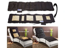 Newgen Medicals Massageliege:Doppelseitige Ganzkörper-Vibrations-Massageauflage, 6 Programme