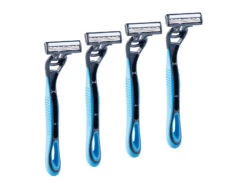 PEARL Nassrasierer:3-Klingen-Einwegrasierer Im 4er-Pack