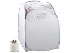 Newgen Medicals Dampfsauna:2in1-Heim-Dampfbad Und Sauna, Portabel, 1.000-Watt-Generator & Timer