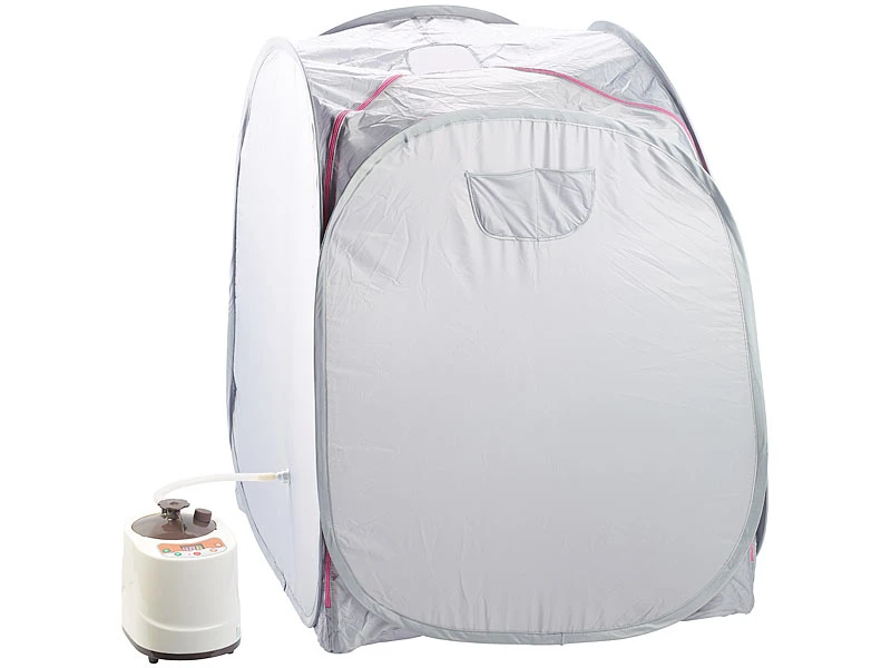 Newgen Medicals Dampfsauna:2in1-Heim-Dampfbad Und Sauna, Portabel, 1.000-Watt-Generator & Timer 1 Newgen Medicals Dampfsauna:2in1-Heim-Dampfbad Und Sauna, Portabel, 1.000-Watt-Generator & Timer