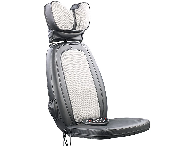 Newgen Medicals Massage:Shiatsu-Sitzauflage MA-600, Nackenmassage, IR-Tiefenwärme 1 Newgen Medicals Massage:Shiatsu-Sitzauflage MA-600, Nackenmassage, IR-Tiefenwärme