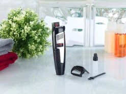 Sichler Präzisions Barttrimmer:2in1-Präzisions-Akku-Bartschneider Mit Laser-Guide, 20 Schnittlängen 15 Sichler Präzisions Barttrimmer:2in1-Präzisions-Akku-Bartschneider Mit Laser-Guide, 20 Schnittlängen -Newgen medicals Shop nc5887 8