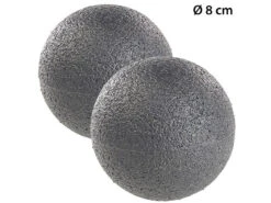 Newgen Medicals Faszienrolle:2er Pack Massage-Ball Und Faszien-Trainer Für Rücken & Co., Ø 8 Cm