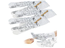Newgen Medicals Fußreflexzonen Socken:3er-Set Druckpunkt-Socken Für Fuß-Reflexzonen-Massage, Gr. 38 - 40