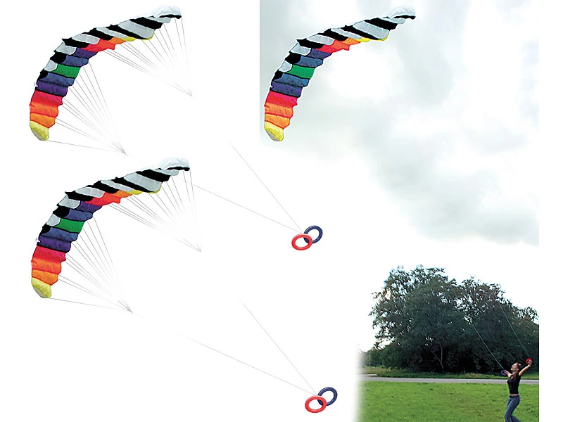 Infactory Drache:2er-Set XXL-Lenkdrachen "Speed" Mit 2 Meter Spannweite & 30 M Schnur 1 Infactory Drache:2er-Set XXL-Lenkdrachen "Speed" Mit 2 Meter Spannweite & 30 M Schnur