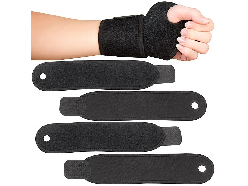 PEARL Sports Handgelenkbandage:4er-Set Handgelenk-Bandagen Für Kraftsport, Aus Neopren, Universalgr. 1 PEARL Sports Handgelenkbandage:4er-Set Handgelenk-Bandagen Für Kraftsport, Aus Neopren, Universalgr.