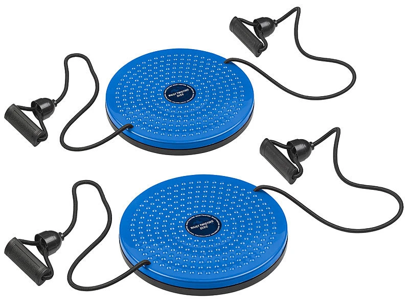 PEARL Sports Fitness Drehscheibe:2er-Set Fitness Twisting Disks Mit Expander Für Bauch, Taille & Arme 2 PEARL Sports Fitness Drehscheibe:2er-Set Fitness Twisting Disks Mit Expander Für Bauch, Taille & Arme – Bild 2