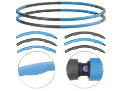 PEARL Sports Fitnessreifen:2er-Set Hula-Hoop-Reifen, Schaumstoff-Mantel, Massage-Noppen, 1,2 Kg