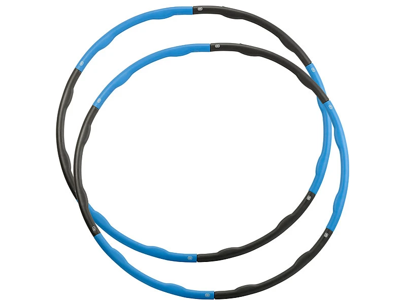 PEARL Sports Fitnessreifen:2er-Set Hula-Hoop-Reifen, Schaumstoff-Mantel, Massage-Noppen, 1,2 Kg 2 PEARL Sports Fitnessreifen:2er-Set Hula-Hoop-Reifen, Schaumstoff-Mantel, Massage-Noppen, 1,2 Kg – Bild 2