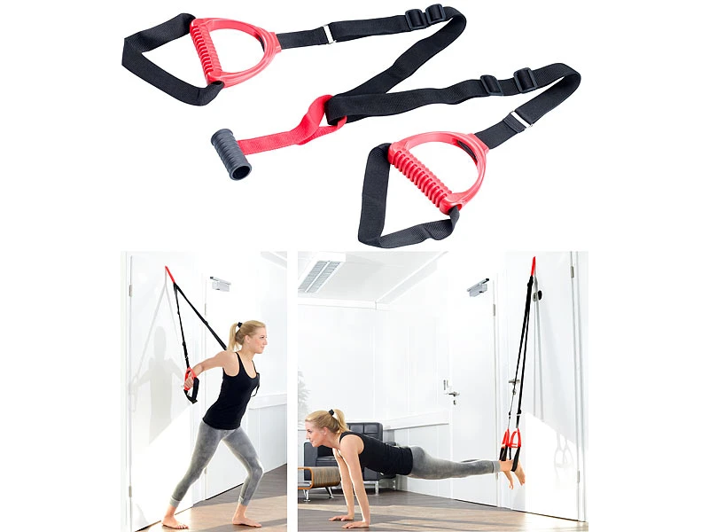 PEARL Sports Schlingentrainer Tür:Suspension-Schlingentrainer Mit Türanker Für Ganzkörpertraining 2 PEARL Sports Schlingentrainer Tür:Suspension-Schlingentrainer Mit Türanker Für Ganzkörpertraining – Bild 2