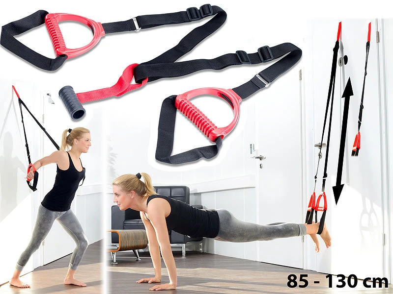 PEARL Sports Schlingentrainer Tür:Suspension-Schlingentrainer Mit Türanker Für Ganzkörpertraining 1 PEARL Sports Schlingentrainer Tür:Suspension-Schlingentrainer Mit Türanker Für Ganzkörpertraining