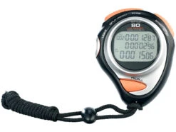 PEARL Sports Stoppuhr Sport:Fitness-Stoppuhr Premium, 3-Zeilen-Display, 30 Speicher