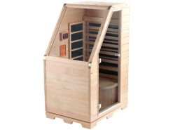 Newgen Medicals Infrarotkabine:Kompakte Infrarot-Sitzsauna Aus Hemlock-Holz; 760 W; 0.62 M² -Newgen medicals Shop nx1338 0