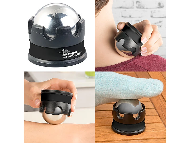 Newgen Medicals Massagekugel Metall:Kühlender Massage-Ball Aus Edelstahl, Mit 360°-Rotations-Halterung 3 Newgen Medicals Massagekugel Metall:Kühlender Massage-Ball Aus Edelstahl, Mit 360°-Rotations-Halterung – Bild 3