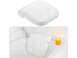 BadeStern Badewannenpolster:Badewannen-Kissen Mit Mesh-Oberfläche Und Saugnäpfen, 37 X 36 X 9 Cm