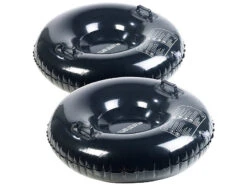 PEARL Snow Tube:2er-Set Aufblasbare Kinderschlitten Für Kinder Ab 8 Jahren, Bis 80 Kg