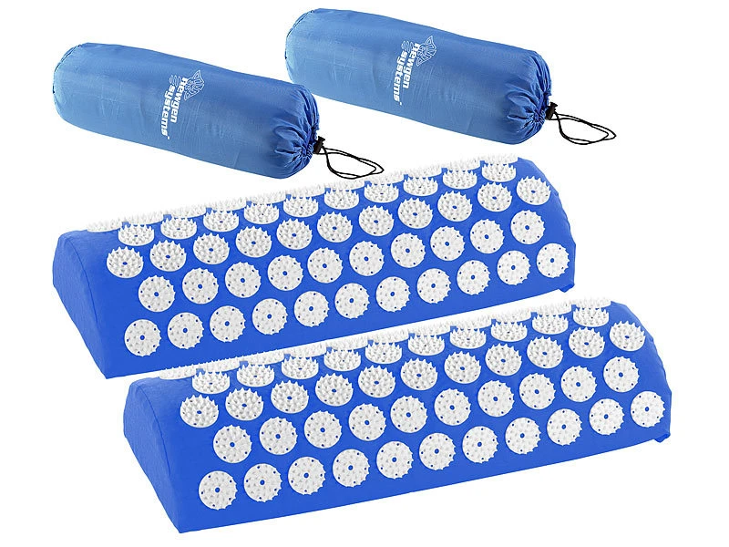 Newgen Medicals Wellness Massage Rolle:2er-Set Entspannungs-Nackenkissen, 2442 Druckpunkte, 44 X 17 X 9 Cm 2 Newgen Medicals Wellness Massage Rolle:2er-Set Entspannungs-Nackenkissen, 2442 Druckpunkte, 44 X 17 X 9 Cm – Bild 2