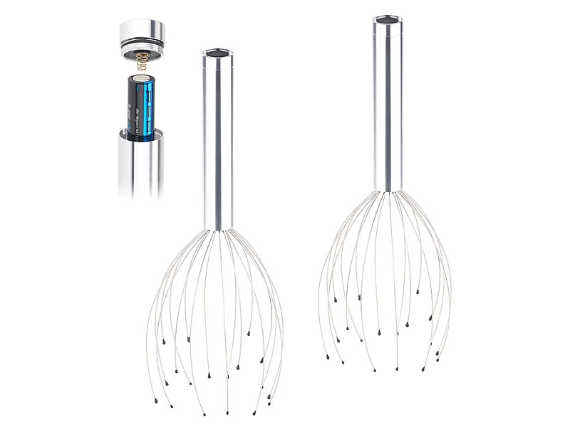 PEARL Kopfmassagespinne:2er-Set Vibrations-Kopfmassage-Geräte Mit 18 Armen & Wohlfühl-Noppen 1 PEARL Kopfmassagespinne:2er-Set Vibrations-Kopfmassage-Geräte Mit 18 Armen & Wohlfühl-Noppen