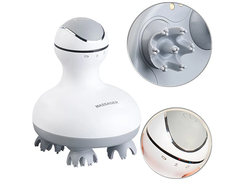 Newgen Medicals Kopfhaut Massagegerät:Deluxe-3D-Kopf- & Körper-Massagegerät Mit Akku-Betrieb & Ladestation 2 Newgen Medicals Kopfhaut Massagegerät:Deluxe-3D-Kopf- & Körper-Massagegerät Mit Akku-Betrieb & Ladestation – Bild 2