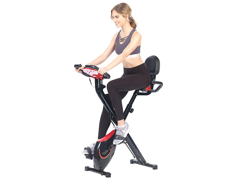 PEARL Sports Crosstrainer:2in1-Klapp-Heimtrainer, 2 Expander, Tablet-Halter, 2,5 Kg Schwungmasse 9 PEARL Sports Crosstrainer:2in1-Klapp-Heimtrainer, 2 Expander, Tablet-Halter, 2,5 Kg Schwungmasse – Bild 9