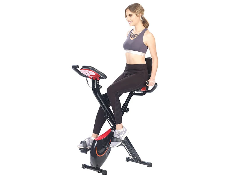 PEARL Sports Crosstrainer:2in1-Klapp-Heimtrainer, 2 Expander, Tablet-Halter, 2,5 Kg Schwungmasse 10 PEARL Sports Crosstrainer:2in1-Klapp-Heimtrainer, 2 Expander, Tablet-Halter, 2,5 Kg Schwungmasse – Bild 10