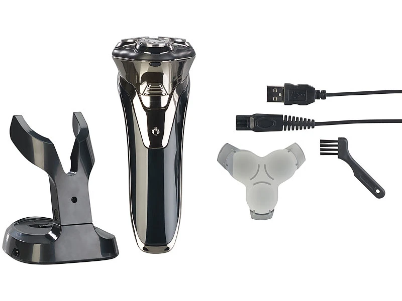 Sichler Trockenrasierer:2in1-Akku-Rasierer Mit Präzisionstrimmer & 3D-Scherköpfen, IPX6 8 Sichler Trockenrasierer:2in1-Akku-Rasierer Mit Präzisionstrimmer & 3D-Scherköpfen, IPX6 – Bild 8