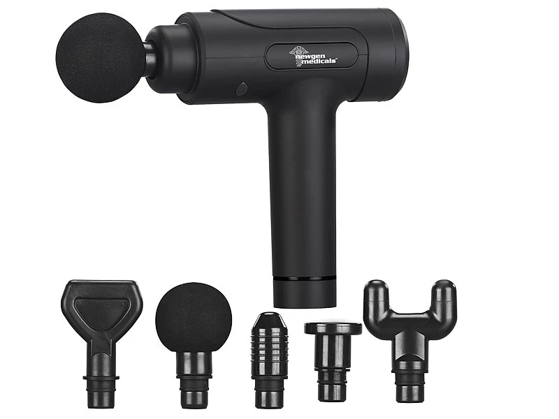 Newgen Medicals Massage Gun:Akku-Hand-Massagegerät Mit 6 Aufsätzen & 20 Stufen, 20 Watt 3 Newgen Medicals Massage Gun:Akku-Hand-Massagegerät Mit 6 Aufsätzen & 20 Stufen, 20 Watt – Bild 3