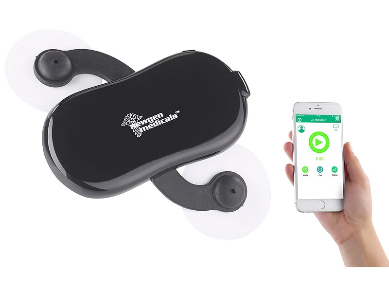 Newgen Medicals Schmerzpflaster Mit App:2in1-Akku-Stimulator Für EMS & Massage, Bluetooth, App-Steuerung 2 Newgen Medicals Schmerzpflaster Mit App:2in1-Akku-Stimulator Für EMS & Massage, Bluetooth, App-Steuerung – Bild 2