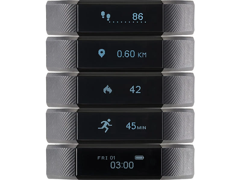 Newgen Medicals Uhr Mit Vibrationsalarm:Fitness-Armband FBT-25, Bluetooth, Benachrichtigungen, OLED, IP67 7 Newgen Medicals Uhr Mit Vibrationsalarm:Fitness-Armband FBT-25, Bluetooth, Benachrichtigungen, OLED, IP67 – Bild 7