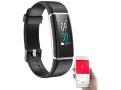 PEARL Smartwatch Mit GPS:Fitness-Armband, GPS-Streckenverlauf, Puls, XL-Farb-Display, App, IP67 -Newgen medicals Shop nx4424 11