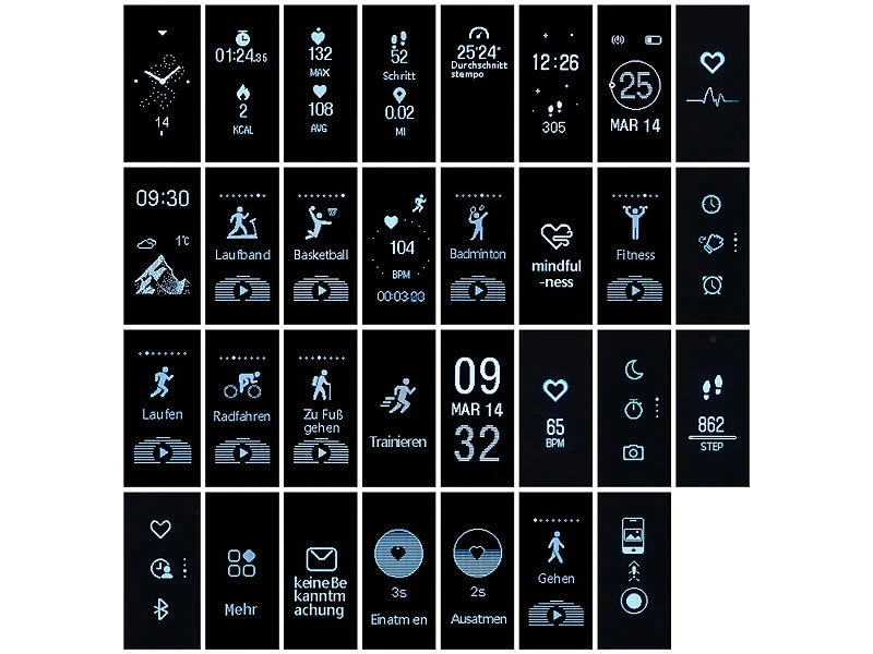 Newgen Medicals Smartwatch GPS:GPS-Fitness-Armband Mit XL-Touch-Display, 14 Sportarten, IP68 11 Newgen Medicals Smartwatch GPS:GPS-Fitness-Armband Mit XL-Touch-Display, 14 Sportarten, IP68 – Bild 11