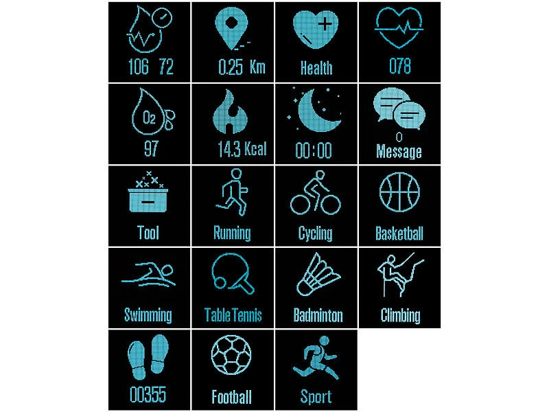 Newgen Medicals Smartwatch Blutdruck:Fitness-Uhr Mit Blutdruck- & Herzfrequenz-Anzeige, Bluetooth 4.0, IP68 6 Newgen Medicals Smartwatch Blutdruck:Fitness-Uhr Mit Blutdruck- & Herzfrequenz-Anzeige, Bluetooth 4.0, IP68 – Bild 6