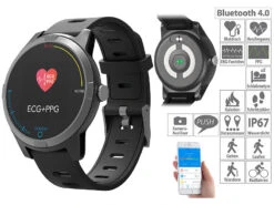 Titelseite 38 Newgen Medicals Smartwatch EKG:Fitness-Uhr Mit Bluetooth, Herzfrequenz- Und EKG-Anzeige, App, IP67