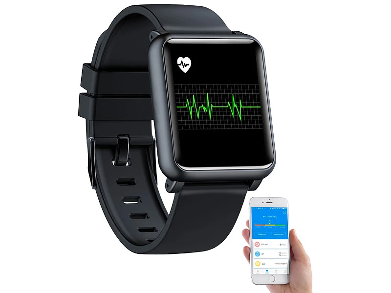 Newgen Medicals Fitness Armbanduhr:Fitness-Uhr Mit EKG- & Blutdruckanzeige, Bluetooth, Touchdisplay, IP68 3 Newgen Medicals Fitness Armbanduhr:Fitness-Uhr Mit EKG- & Blutdruckanzeige, Bluetooth, Touchdisplay, IP68 – Bild 3