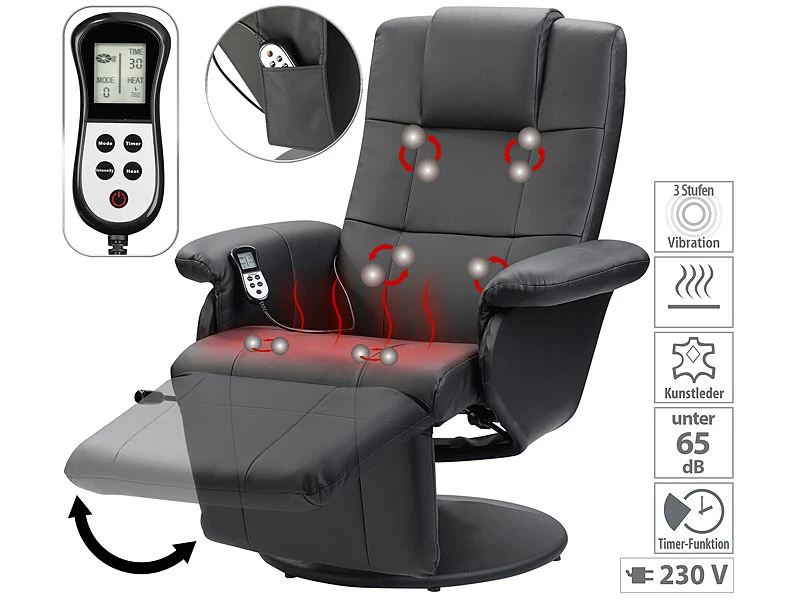 Newgen Medicals Bequemsessel:Vibrations-Massagesessel Mit Heizfunktion, Versandrückläufer 2 Newgen Medicals Bequemsessel:Vibrations-Massagesessel Mit Heizfunktion, Versandrückläufer – Bild 2