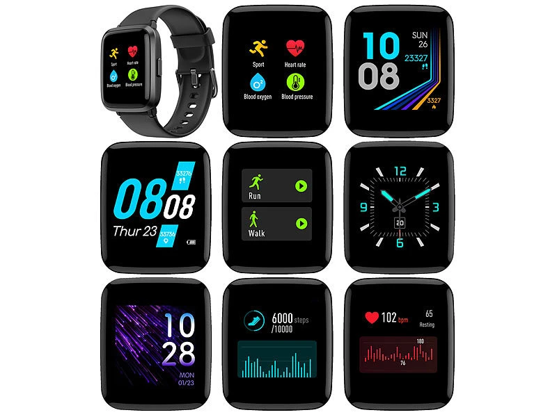 Newgen Medicals Smartuhren:Fitness-Armband Mit Glas-Touchscreen-Display, SpO2-Anzeige, App, IP68 5 Newgen Medicals Smartuhren:Fitness-Armband Mit Glas-Touchscreen-Display, SpO2-Anzeige, App, IP68 – Bild 5