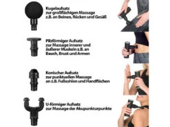 Newgen Medicals Massagepistole Aufsätze:Kompaktes Akku-Hand-Massagegerät Mit 4 Aufsätzen & 4 Stufen, 26 Watt -Newgen medicals Shop nx4970 15