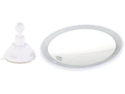 Sichler Beauty Schminkspiegel:Saugnapf-Kosmetikspiegel Mit LED-Licht Und Akku, 5-fache Vergrößerung -Newgen medicals Shop nx5553 7